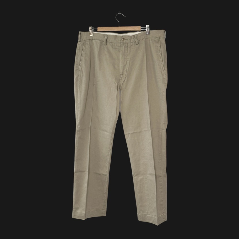 Polo Ralph Lauren Classic Fit Chino Pants Mens 38x30 Khaki Tan Cotton Twill